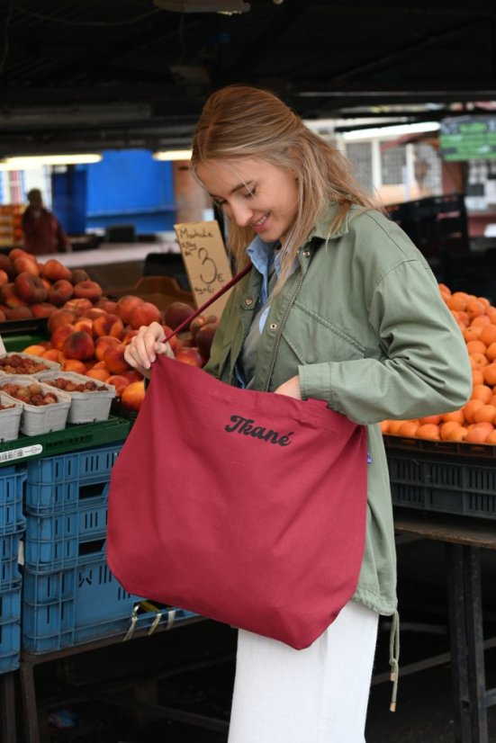 Cross body Bavlnka bordová