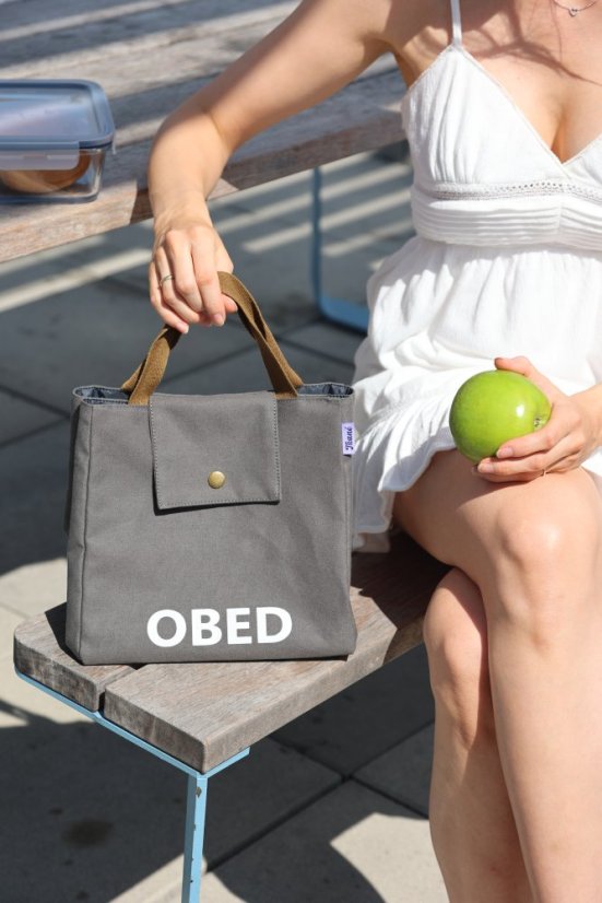 Taška na obed šedá