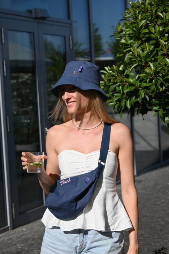 Klobúk modrý - Rozmery: L/XL: obvod hlavy 59.5 cm